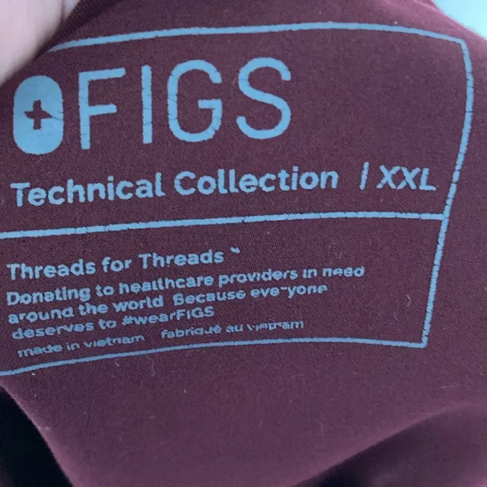 Figs mens burgundy